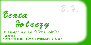 beata holeczy business card